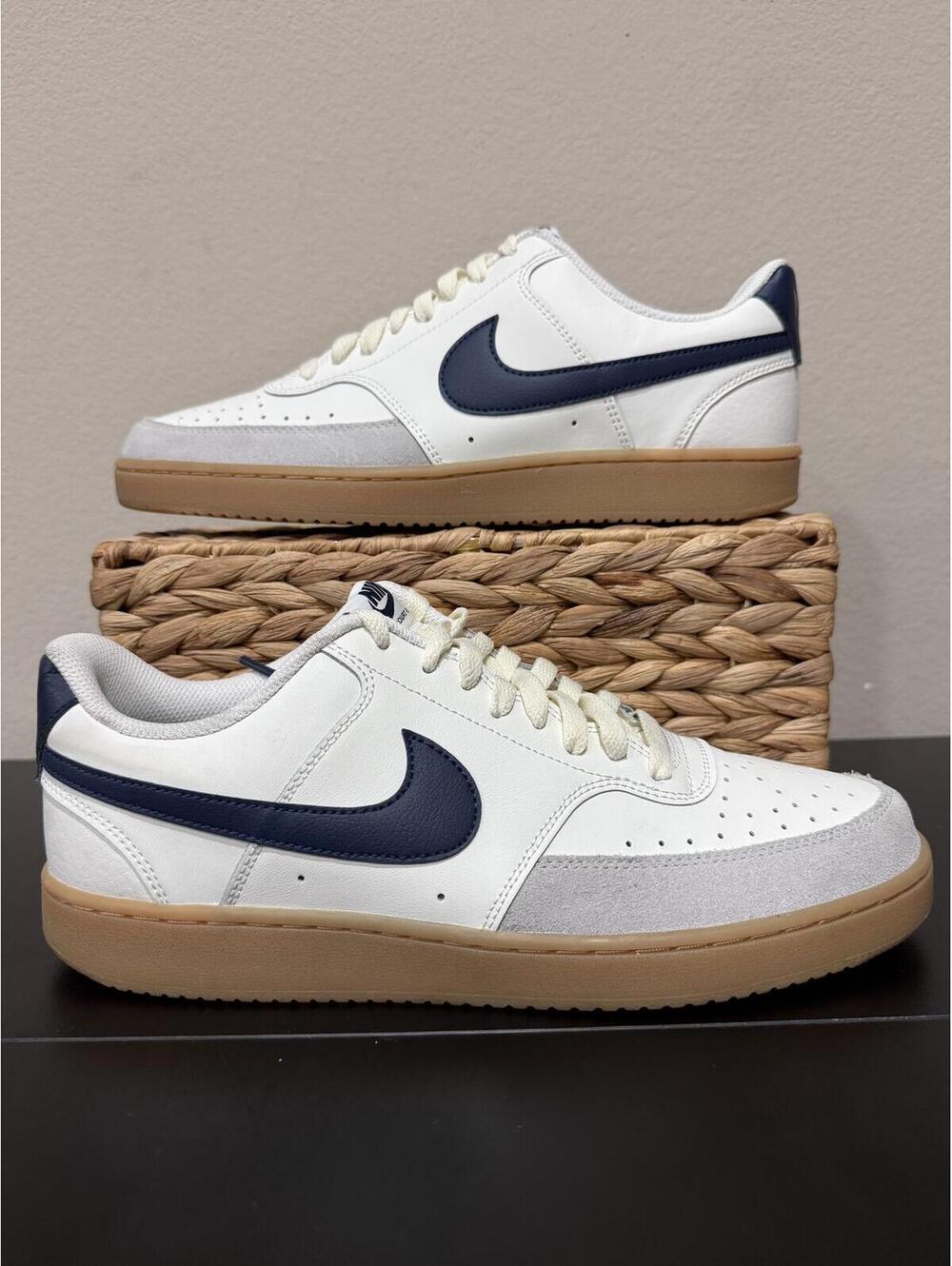 Size 10.5 - Nike Court Vision Low “Sail Midnight Navy”